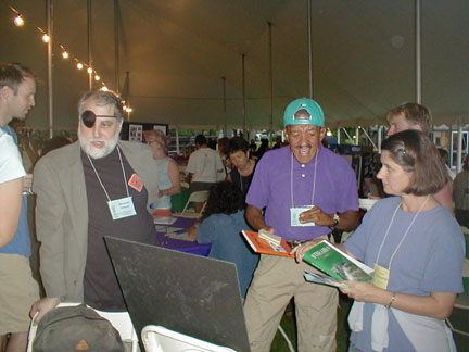 Spiegel and Perry under the tent