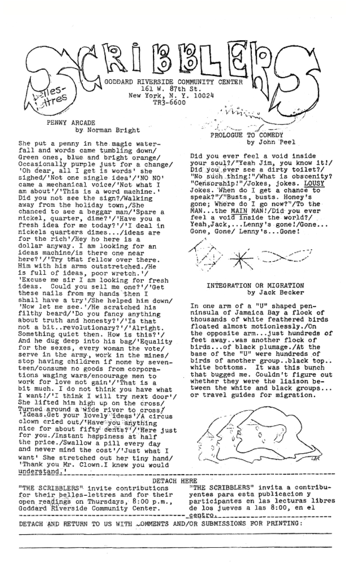 Scribbler's Sheet a broadside anthology