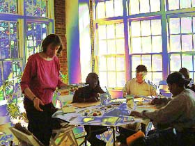 Pam White's workshop