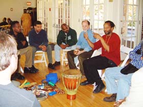 Ron McBee with teachers