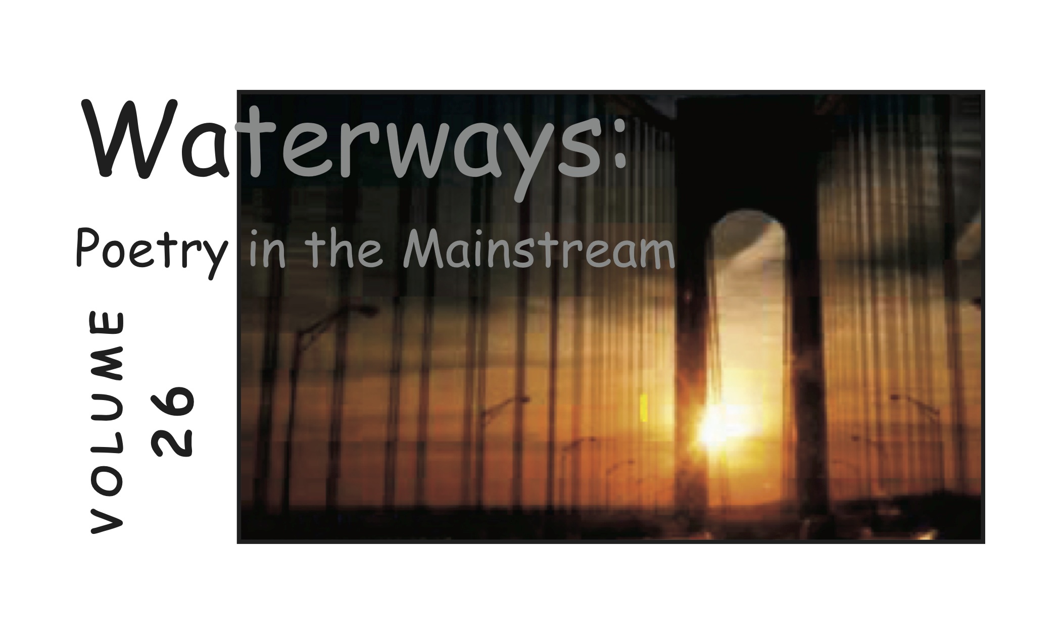 magazine cover depicting bridge and sunset