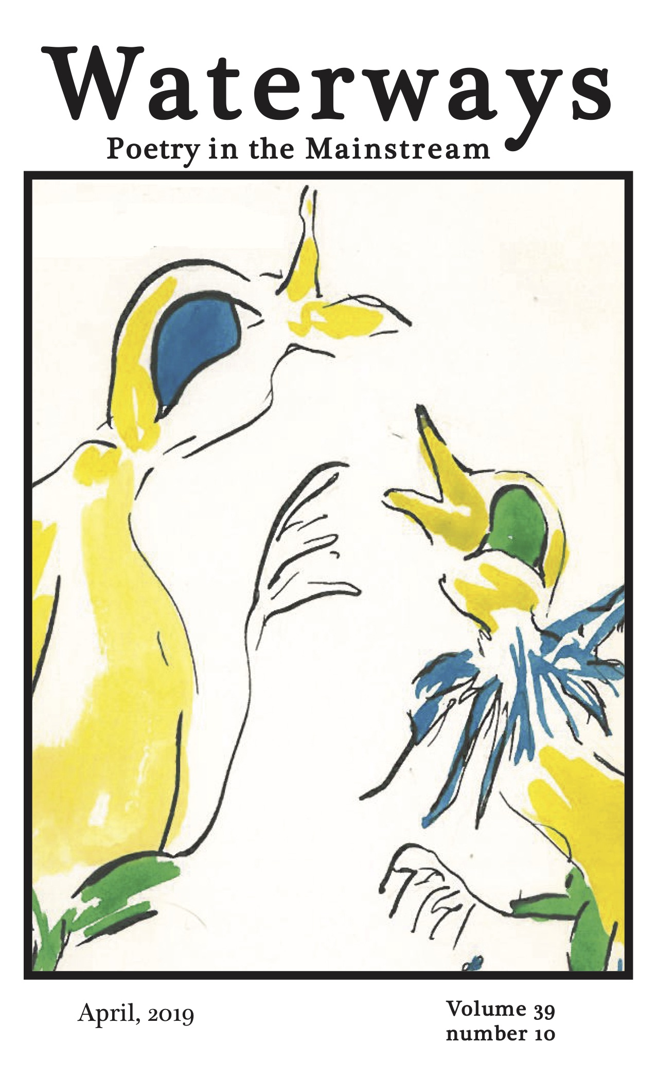 Barbara Fisher's drawing of two birds chirping