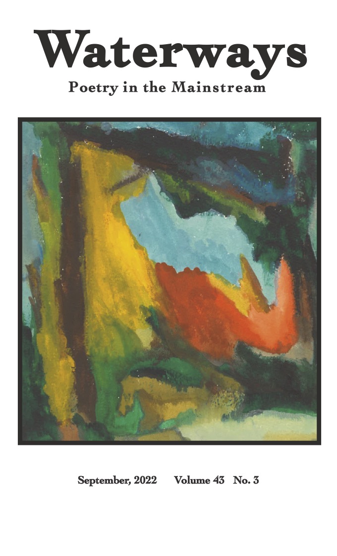 Cover for September is an abstract watercolor