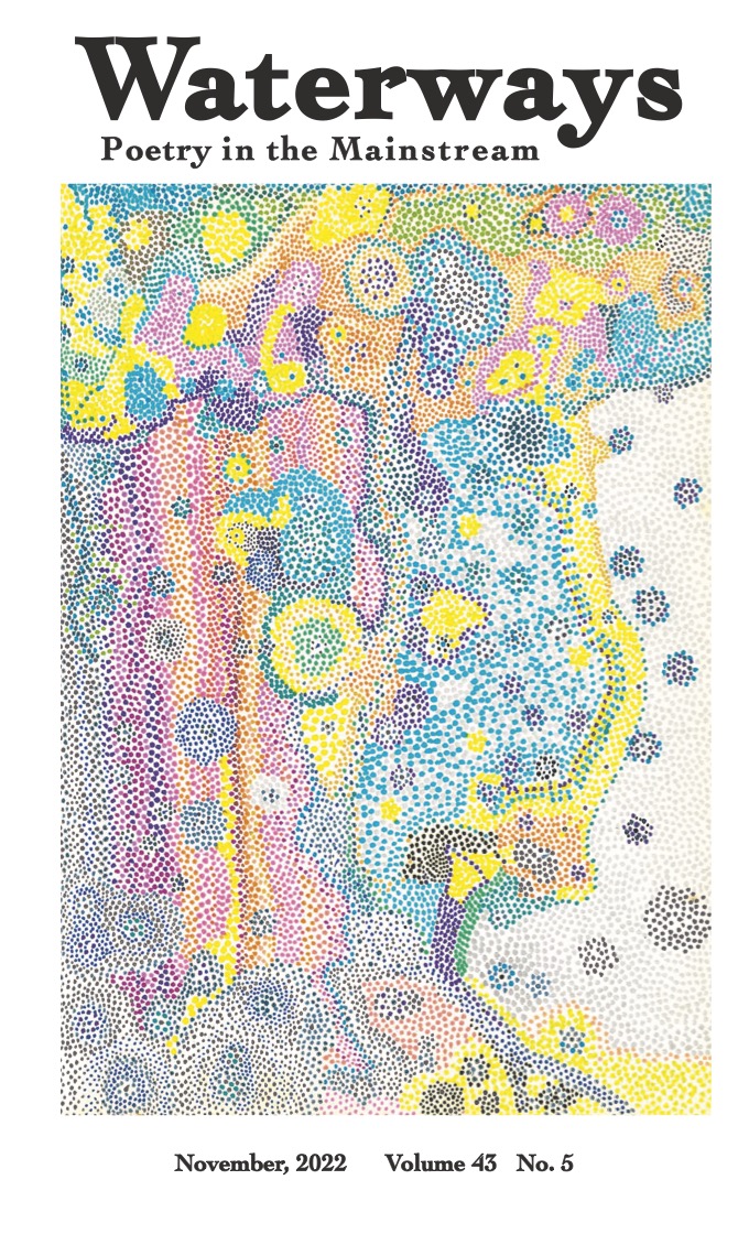 Cover for November is an abstract pointilist composition
